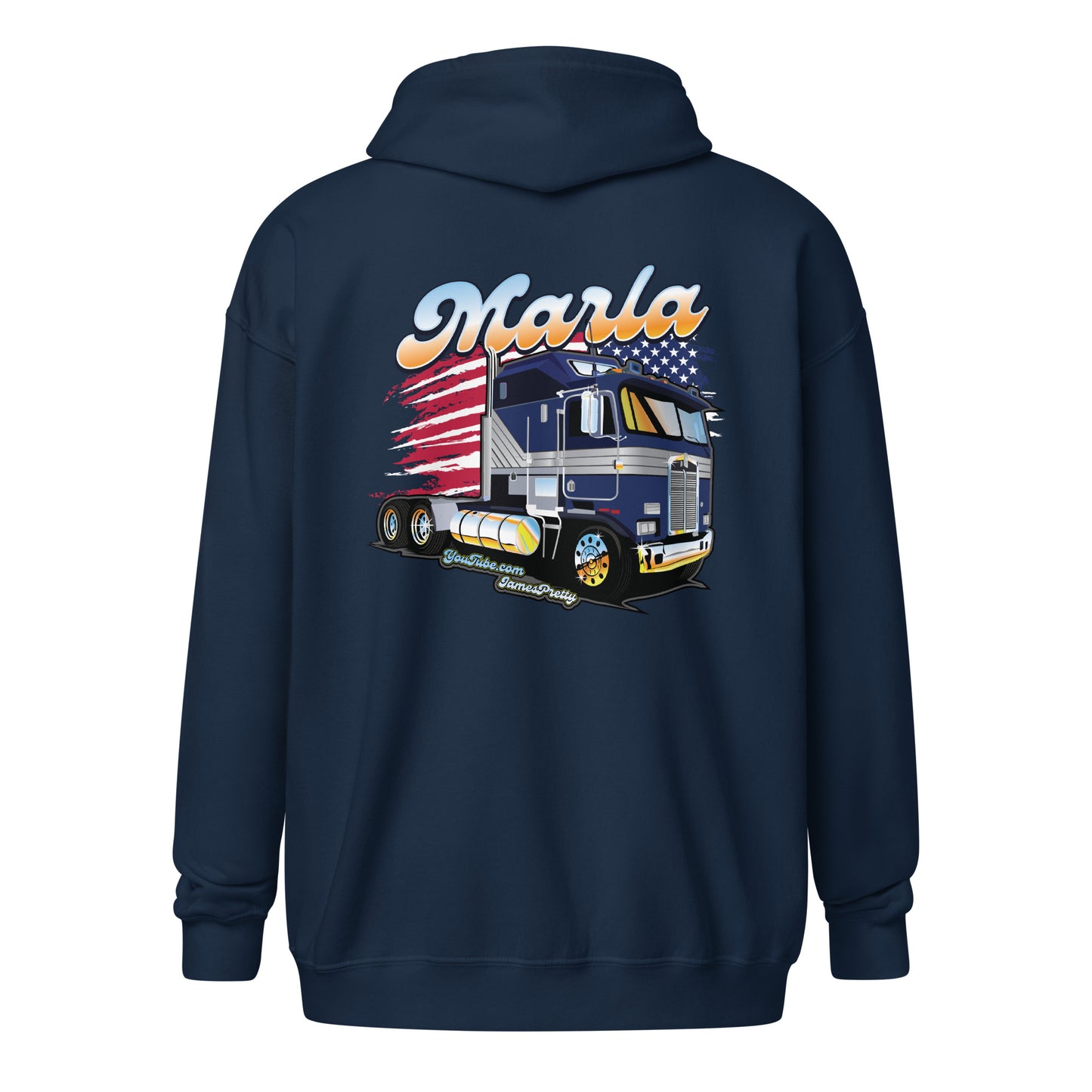 Marla Kenworth Aerodyne Cabover America zip up hoodie