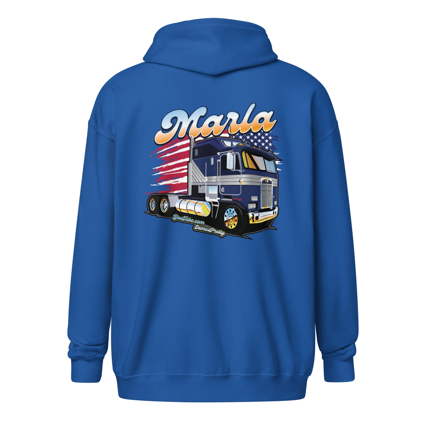 Marla Kenworth Aerodyne Cabover America zip up hoodie