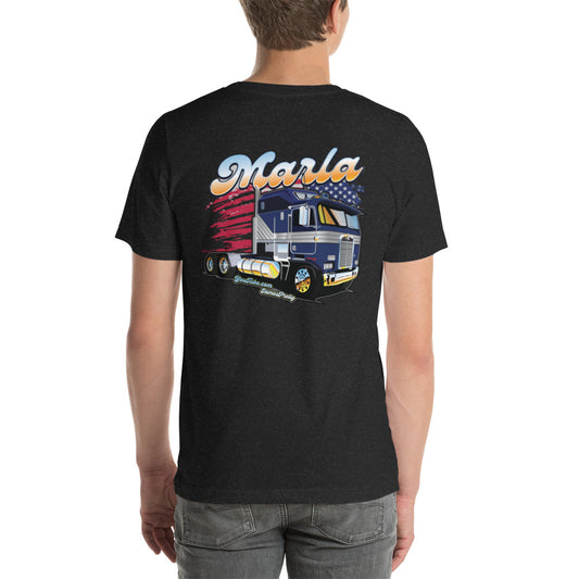 Marla American Flag - Dark - 2 sided Tshirt